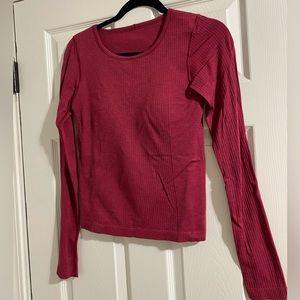 Lululemon Ebb to Street Long Sleeve Shirt - Pomegranate Size 8